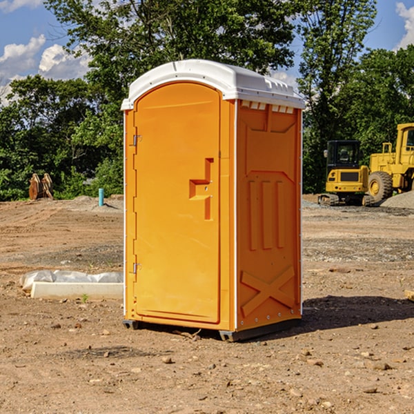 how often are the porta potties cleaned and serviced during a rental period in Glenville